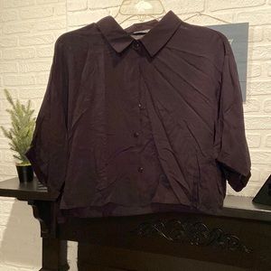Black button down SHEIN crop size L